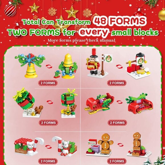 NEW 2024 The Mini Blocks Merry Christmas & Happy New Year 618 Piece Building Set - Picture 6 of 10